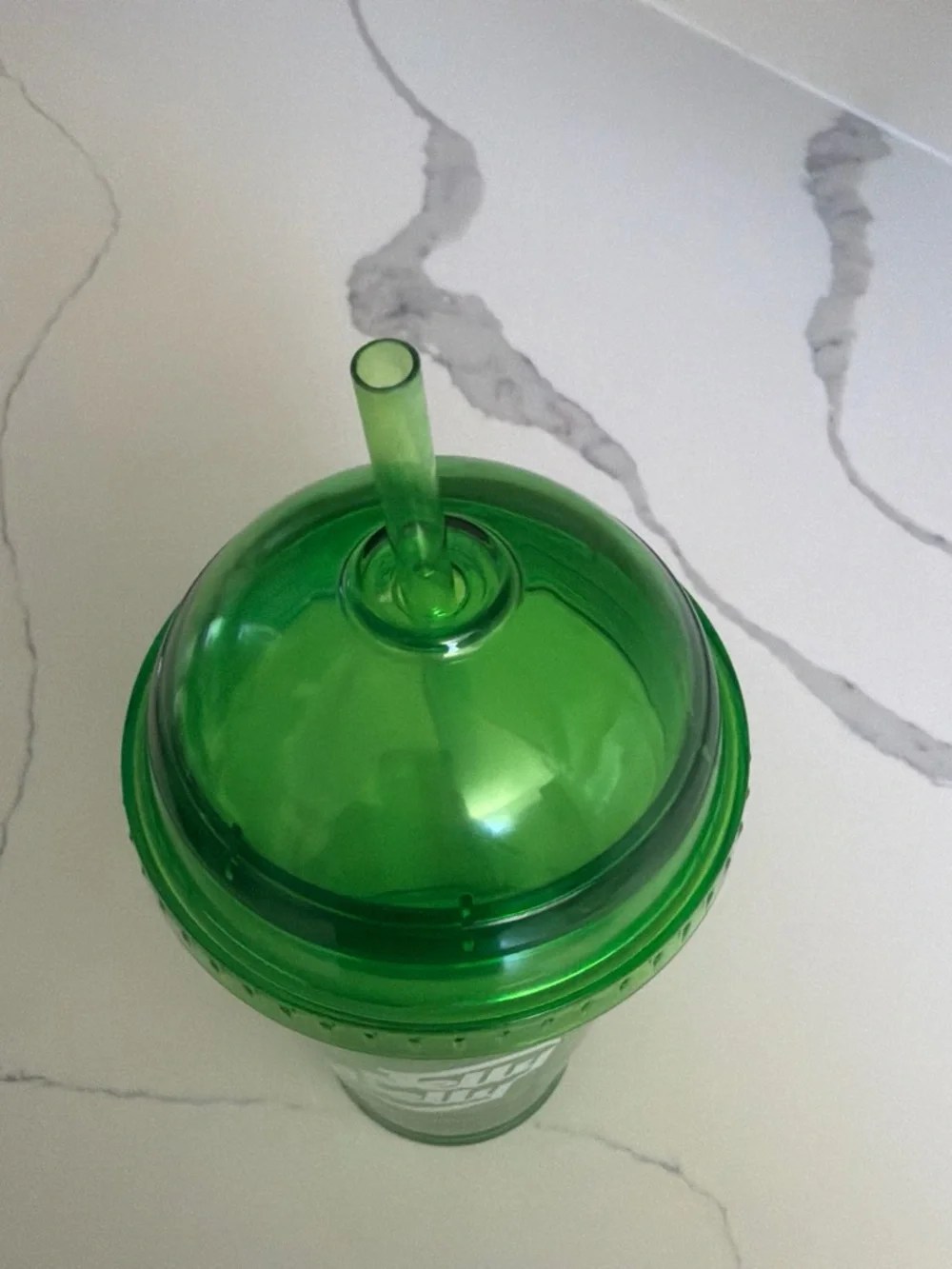 Jelly Belly Green Plastic Tumbler with Straw